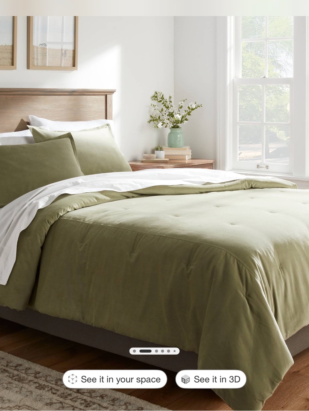 Threshold Olive Green King Comforter/Sham Set - Home Bedding